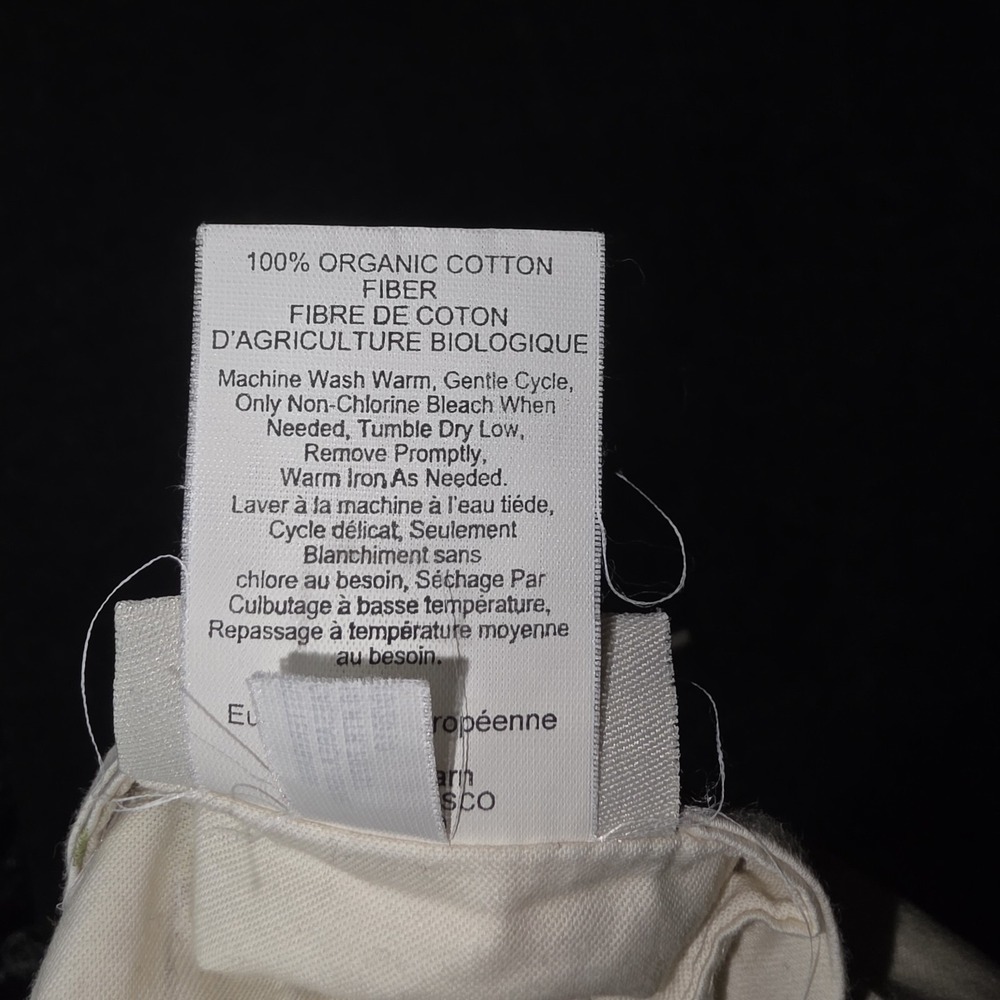 Pottery Barn Floral Bed Pillow Case %100 Organic Cotton Euro Style 30 x 30 in - Picture 3 of 8